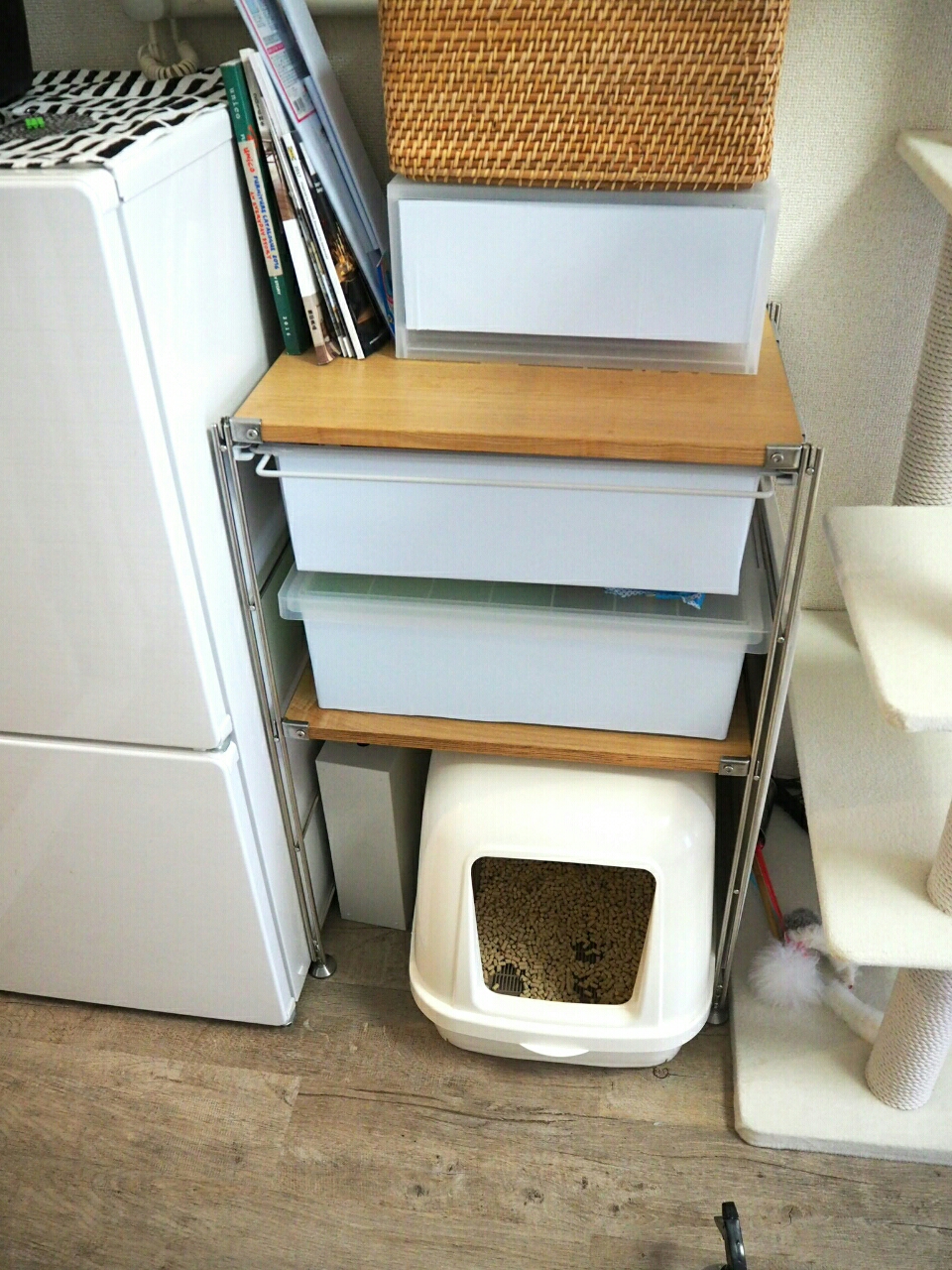 Ppケースにダイソー目隠しシート 猫と部屋と私 整理収納アドバイザー