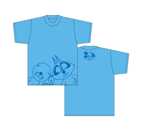 ぼのぼのTシャツ(正面/ブルー)