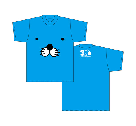 ぼのぼのTシャツ(ぼのぼのフェイス/ブルー)