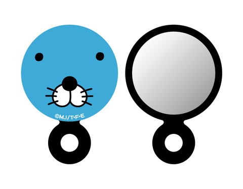 ぼのぼのちりめん手鏡