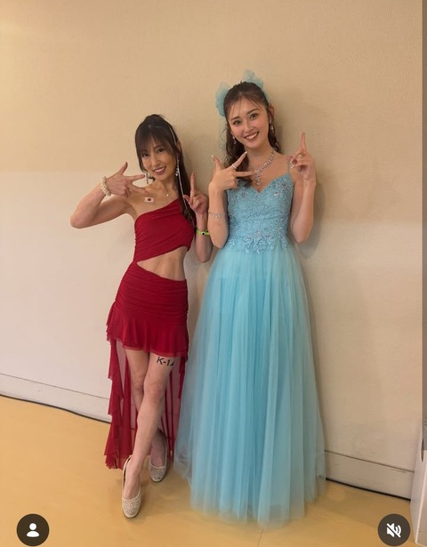 164cm 熊田曜子が小さい… 高身長 ゆうちゃみとの2ショット
