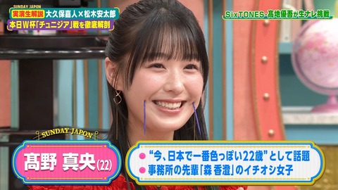 爆乳グラドル髙野真央ちゃん、地上波初出演でかわいすぎると話題に