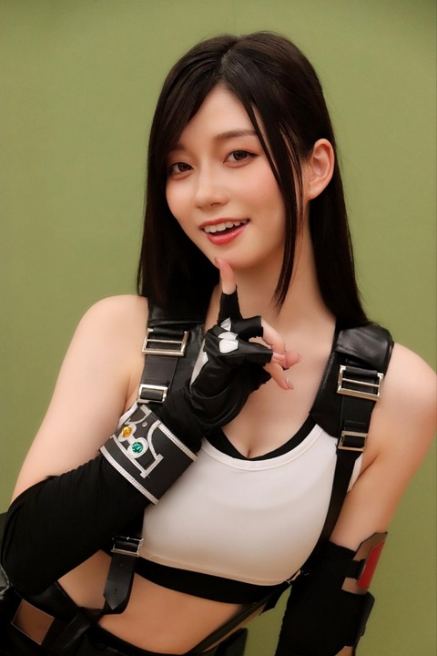 【朗報】美女さん、ティファのコスプレを披露
