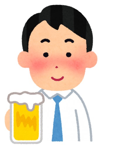 缶ビール一本で顔赤くなる