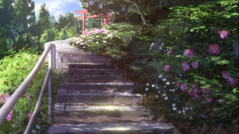 花咲くいろは 13話(神社へ続く階段)