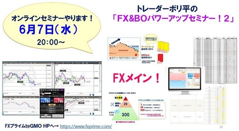 6月7日オンラインセミナーＦＸプライムbyGMO1