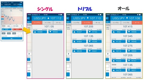 【バイトレ】シングル、トリプル、オール
