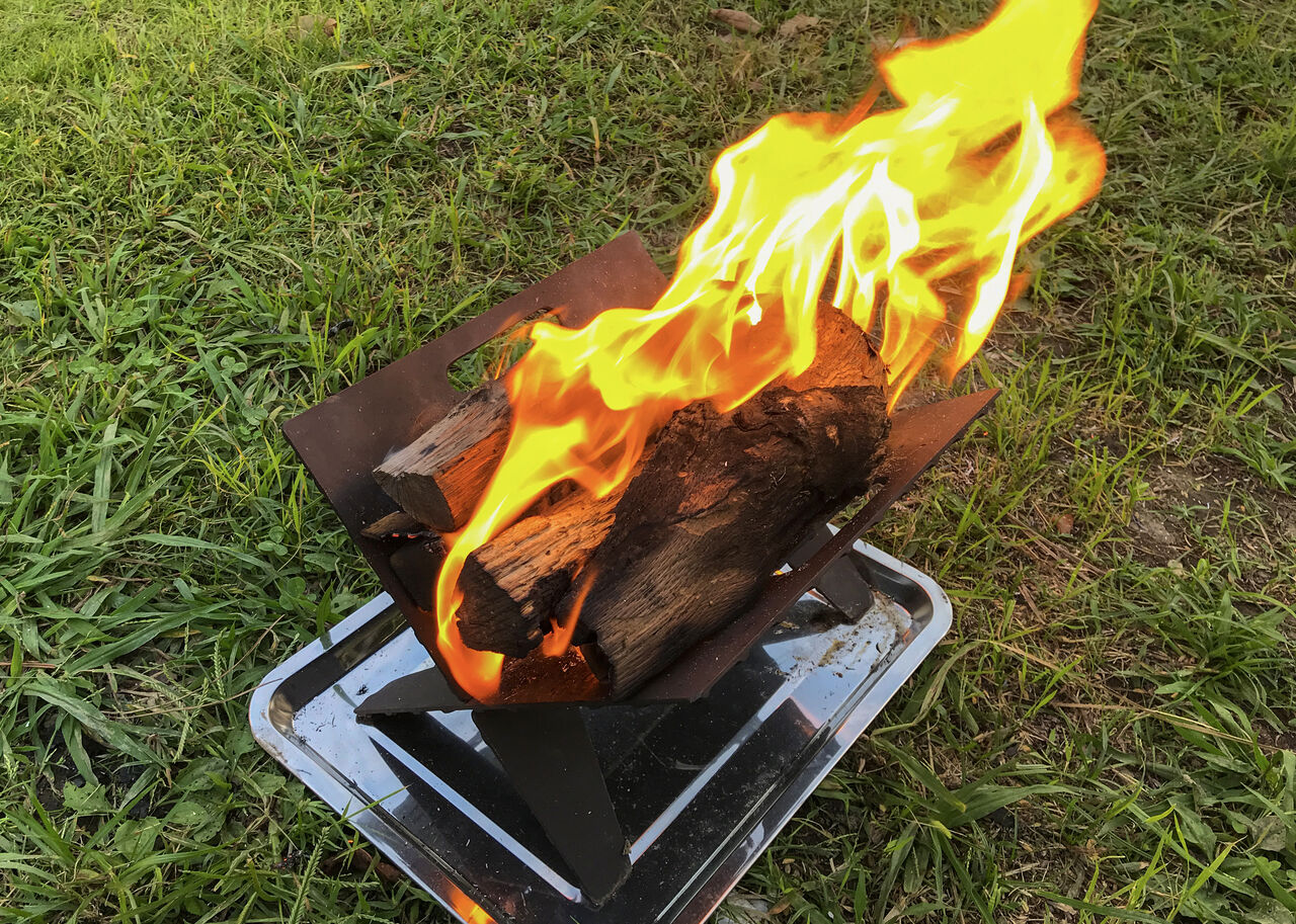 自作の焚き火台が完成！ : 房総爆釣日記