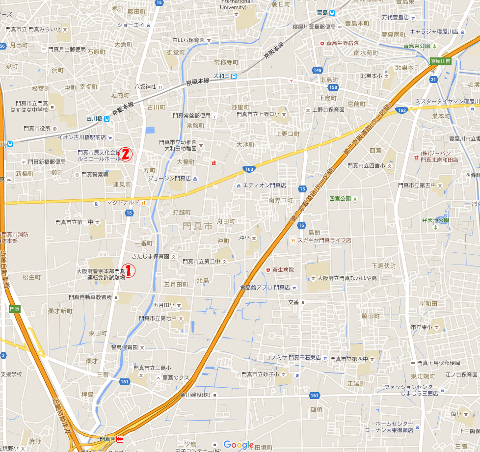 ポケモンgo 出没マップ 大阪府門真市 ポケモンgo出没 マップ