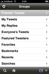 Twittelator menu