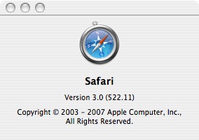 about Safari 3.0