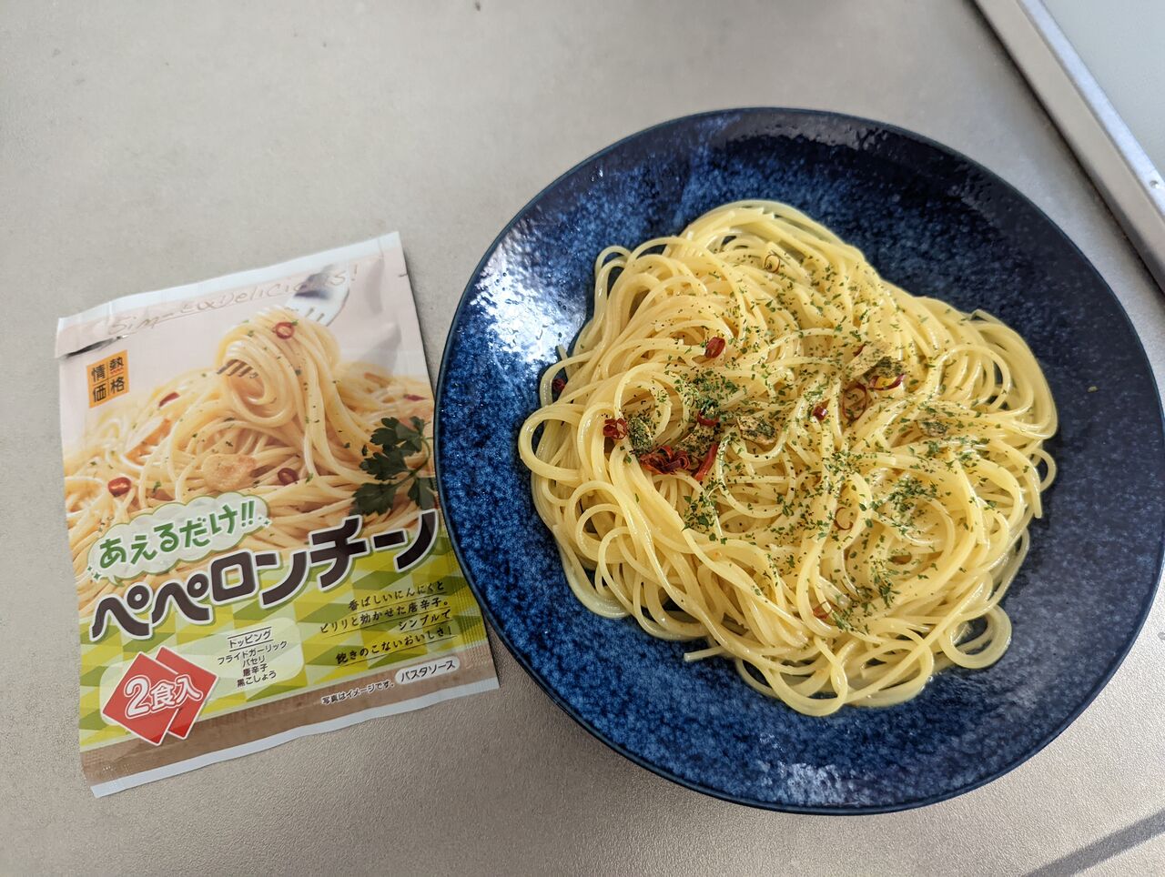 ドン キホーテ あえるパスタソースペペロンチーノ １００１
