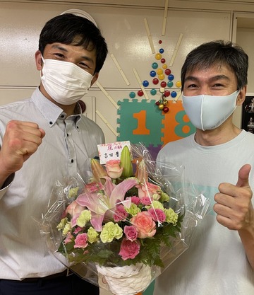 １８周年　吉田さんからお花