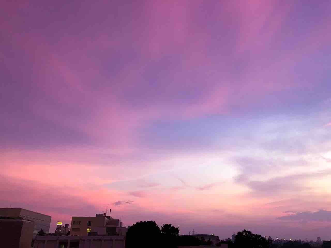 綺麗な夕空 杏も今日とて ハッピーdays