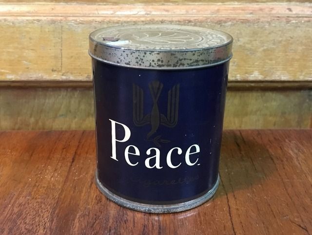 古いタバコ ピースの缶 昭和レトロ 古雑貨 古家具 Brisee ブリゼ 古道具 アンティーク レトロ