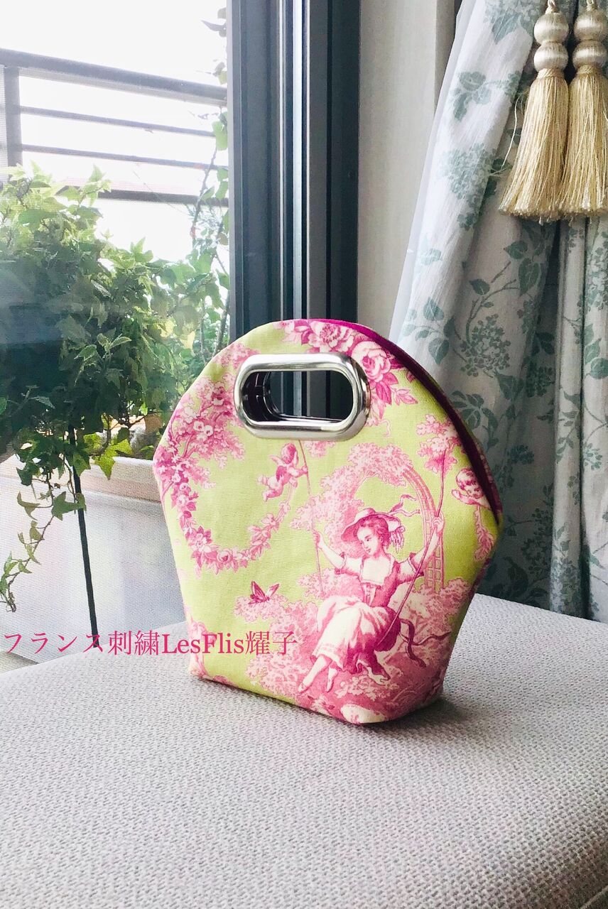 トワルドジュイのバッグ フランス刺繍 Lesfils 耀子 トワルドジュイのバッグ フランス刺繍 Lesfils 耀子