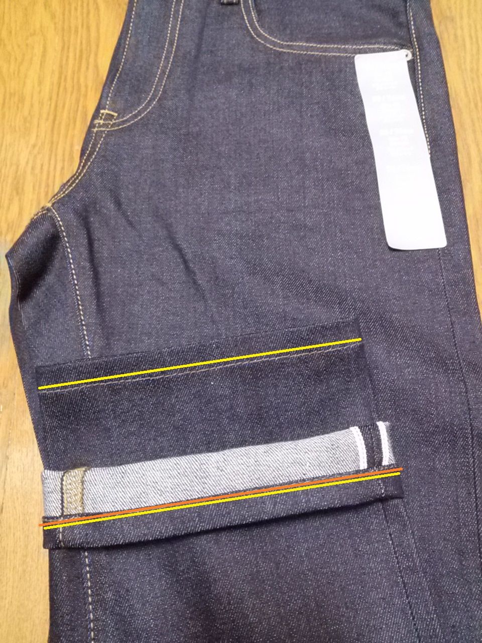 ユニクロ セルビッジスリムフィットストレートジーンズ Navy その1 今日は今日でしかないのさ