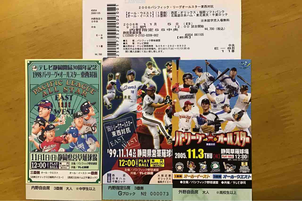 硬式ボール 公式野球ボール 2000年 パリーグオールスター東西戦
