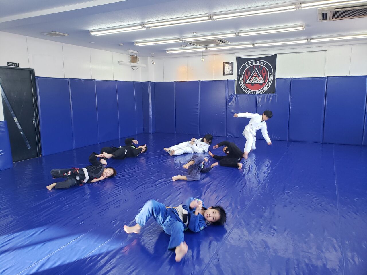 月曜日のキッズ柔術 初級ブラジリアン柔術 ブラジリアン柔術 スパーリング 浜松のブラジリアン柔術 総合格闘技道場 ブルテリア格闘技ジム