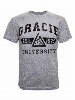 Gracie University tee gray1