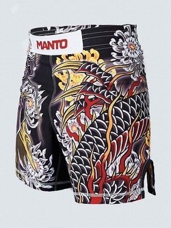 MANTO X Krazy Bee fight shorts DRAGON black 1