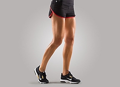 Pump Shorts_BLKRED_Ladys_Front