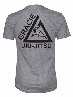 Gracie University tee gray2