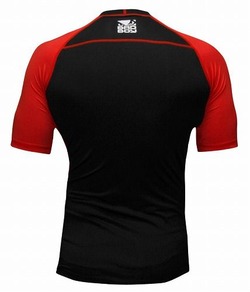 Compression Top S-S  Black-Red 2