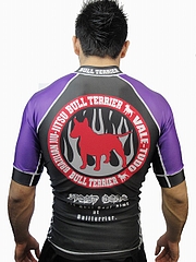 BULLTERRIER ラッシュガード コンペティション 半袖 黒/紫
