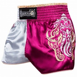 Elephant Muay Thai Shorts pink silver1