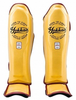 Vintage Gold Shin Guards 1