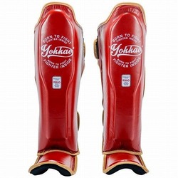 Vintage Red Shin Guards2