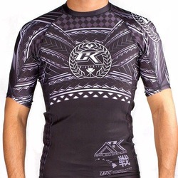 rashguard Short Sleeve Haka White black 1