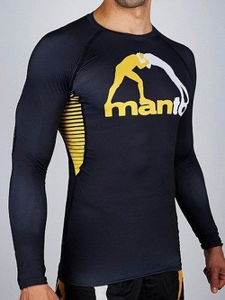 MANTO LONG SLEEVE RASHGUARD LOGO BLACK1