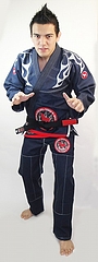 Bull Terrier jiu-jitsu gi