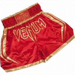 MuayThai Shorts Korat Red Gold1