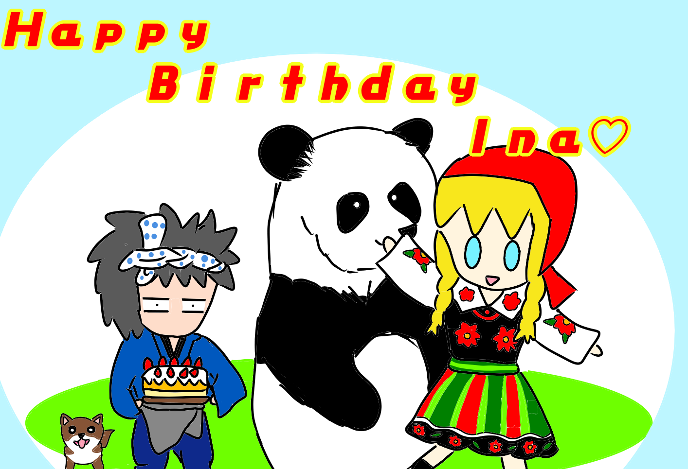 イナさん誕生日イラスト ジャポーリッシュ国際日誌 非モテ男子とポーランド女子