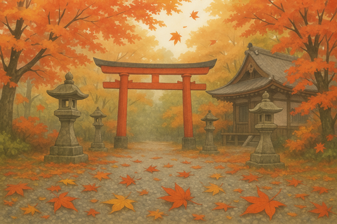紅葉の散り始め ― 神道における“生命が還る瞬間”のキャプチャー