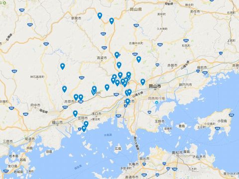 延喜式神名帳　備中国の式内社 18座のキャプチャー