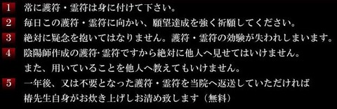開運を呼ぶ護符・霊符 - 一点一点完全な専門師による手書きで制作　諸注意