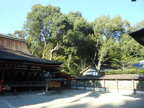 石上神宮の拝殿（国宝）、向かって右手を望む - ぶっちゃけ古事記