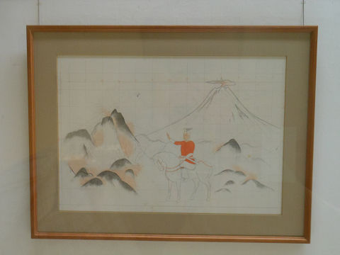 吾妻はや(中下絵) - ヤマトタケル「ああ、わが妻よ」とオトタチバナを偲ぶ図【大古事記展】