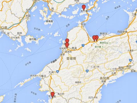 愛媛県の別表神社のキャプチャー