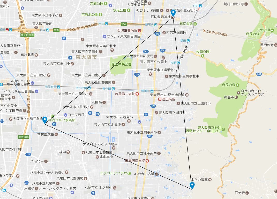 河内国式内三社のトライアングルとは？のキャプチャー