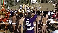 楊原神社（沼津市） - 1月の例大祭では大朝神社と共同で神輿の海中渡御が行われる古社