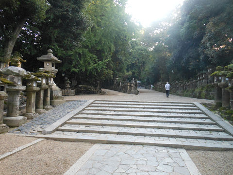 春日大社、二之鳥居をくぐった先の参道 - ぶっちゃけ古事記