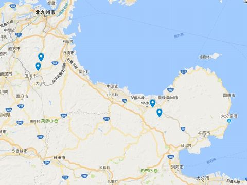 延喜式神名帳　豊前国の式内社 6座のキャプチャー