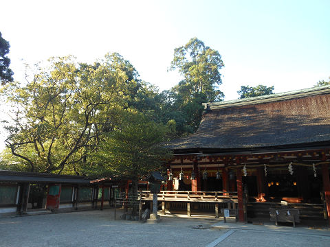 石上神宮の拝殿（国宝）、向かって左手を望む - ぶっちゃけ古事記