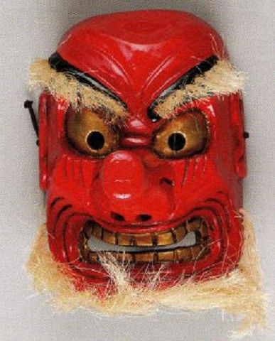高千穂神楽 猿田彦面(大古事記展) - ぶっちゃけ古事記