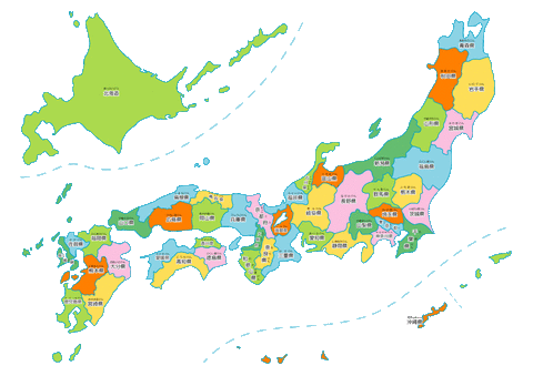 都道府県別と日本国外ごとの神社 神社と古事記